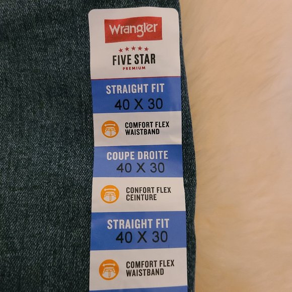 Wrangler Performance Series Straight Leg Jeans 40 x 30 NWT - Picture 5 of 7